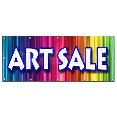 Signmission ART SALE BANNER SIGN artist paint brush supply canvas artwork signs B-120 Art Sale